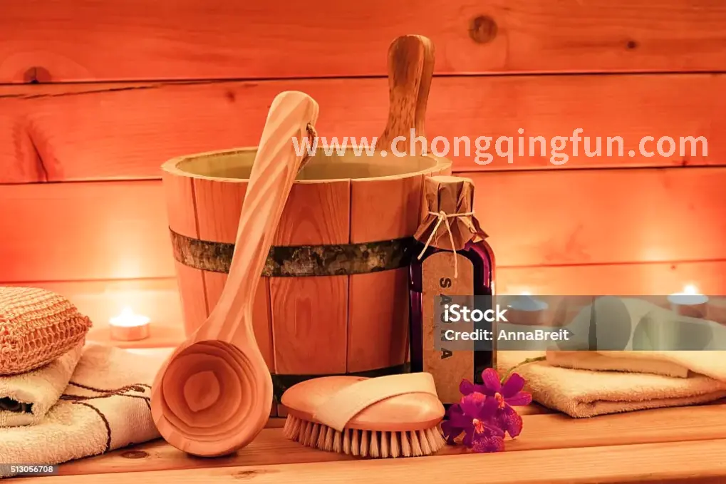 桑拿房内的蒸汽